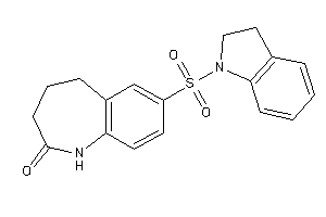 Image of 7-indolin-1-ylsulfonyl-1,3,4,5-tetrahydro-1-benzazepin-2-one