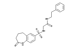 Image of 2-[(2-keto-1,3,4,5-tetrahydro-1-benzazepin-7-yl)sulfonylamino]-N-phenethyl-acetamide