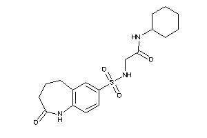 Image of N-cyclohexyl-2-[(2-keto-1,3,4,5-tetrahydro-1-benzazepin-7-yl)sulfonylamino]acetamide