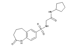 Image of N-cyclopentyl-2-[(2-keto-1,3,4,5-tetrahydro-1-benzazepin-7-yl)sulfonylamino]acetamide
