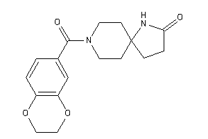 8-(2,3-dihydro-1,4-benzodioxine-6-carbonyl)-4,8-diazaspiro[4.5]decan-3-one