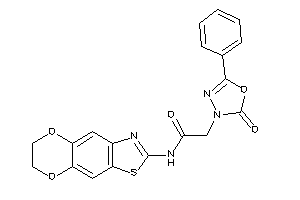 Image of N-(6,7-dihydro-[1,4]dioxino[2,3-f][1,3]benzothiazol-2-yl)-2-(2-keto-5-phenyl-1,3,4-oxadiazol-3-yl)acetamide