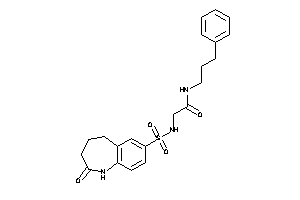 2-[(2-keto-1,3,4,5-tetrahydro-1-benzazepin-7-yl)sulfonylamino]-N-(3-phenylpropyl)acetamide