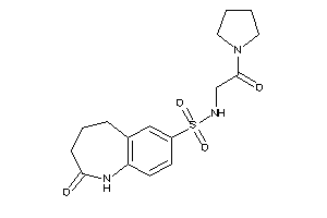 Image of 2-keto-N-(2-keto-2-pyrrolidino-ethyl)-1,3,4,5-tetrahydro-1-benzazepine-7-sulfonamide
