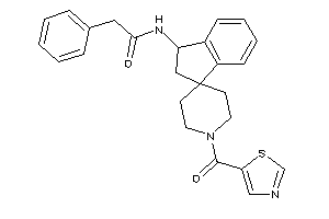 2-phenyl-N-[1'-(thiazole-5-carbonyl)spiro[indane-3,4'-piperidine]-1-yl]acetamide