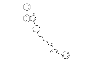 3-phenyl-N-[5-[4-(7-phenyl-1H-indol-3-yl)piperidino]pentyl]acrylamide
