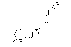 Image of 2-[(2-keto-1,3,4,5-tetrahydro-1-benzazepin-7-yl)sulfonylamino]-N-[2-(2-thienyl)ethyl]acetamide