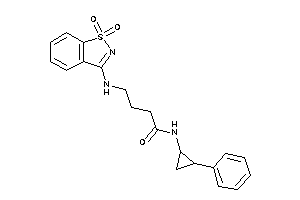 4-[(1,1-diketo-1,2-benzothiazol-3-yl)amino]-N-(2-phenylcyclopropyl)butyramide