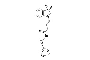 3-[(1,1-diketo-1,2-benzothiazol-3-yl)amino]-N-(2-phenylcyclopropyl)propionamide