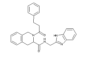 N-(1H-benzimidazol-2-ylmethyl)-2-hydrocinnamoyl-3,4-dihydro-1H-isoquinoline-3-carboxamide