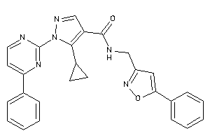 Image of 5-cyclopropyl-N-[(5-phenylisoxazol-3-yl)methyl]-1-(4-phenylpyrimidin-2-yl)pyrazole-4-carboxamide