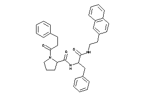 Image of N-[1-benzyl-2-keto-2-[2-(2-naphthyl)ethylamino]ethyl]-1-hydrocinnamoyl-pyrrolidine-2-carboxamide
