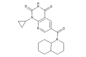 6-(3,4,4a,5,6,7,8,8a-octahydro-2H-quinoline-1-carbonyl)-1-cyclopropyl-pyrido[2,3-d]pyrimidine-2,4-quinone