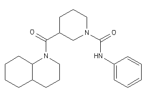 3-(3,4,4a,5,6,7,8,8a-octahydro-2H-quinoline-1-carbonyl)-N-phenyl-piperidine-1-carboxamide