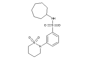 N-cycloheptyl-3-(1,1-diketothiazinan-2-yl)benzenesulfonamide