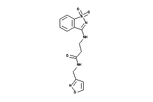 3-[(1,1-diketo-1,2-benzothiazol-3-yl)amino]-N-(isoxazol-3-ylmethyl)propionamide