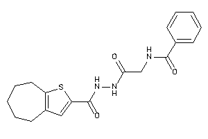 N-[2-keto-2-[N'-(5,6,7,8-tetrahydro-4H-cyclohepta[b]thiophene-2-carbonyl)hydrazino]ethyl]benzamide