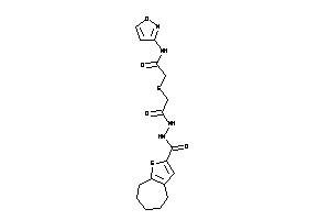 N-isoxazol-3-yl-2-[[2-keto-2-[N'-(5,6,7,8-tetrahydro-4H-cyclohepta[b]thiophene-2-carbonyl)hydrazino]ethyl]thio]acetamide