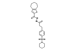 N'-[3-(4-piperidinosulfonylphenyl)propanoyl]-5,6,7,8-tetrahydro-4H-cyclohepta[b]thiophene-2-carbohydrazide