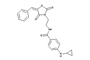 N-[2-(5-benzal-2,4-diketo-thiazolidin-3-yl)ethyl]-4-(cyclopropylamino)benzamide