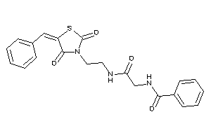 N-[2-[2-(5-benzal-2,4-diketo-thiazolidin-3-yl)ethylamino]-2-keto-ethyl]benzamide