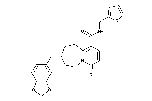 N-(2-furfuryl)-7-keto-3-piperonyl-1,2,4,5-tetrahydropyrido[2,1-g][1,4]diazepine-10-carboxamide