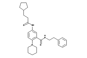 Image of 5-(3-cyclopentylpropanoylamino)-N-phenethyl-2-piperidino-benzamide