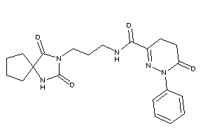 N-[3-(2,4-diketo-1,3-diazaspiro[4.4]nonan-3-yl)propyl]-6-keto-1-phenyl-4,5-dihydropyridazine-3-carboxamide