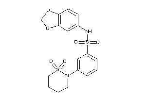 N-(1,3-benzodioxol-5-yl)-3-(1,1-diketothiazinan-2-yl)benzenesulfonamide