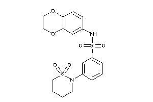 N-(2,3-dihydro-1,4-benzodioxin-6-yl)-3-(1,1-diketothiazinan-2-yl)benzenesulfonamide