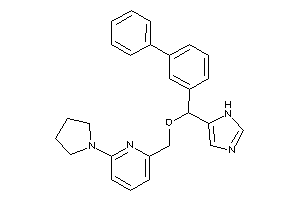 Image of 2-[[1H-imidazol-5-yl-(3-phenylphenyl)methoxy]methyl]-6-pyrrolidino-pyridine