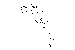 3-(3,5-diketo-2-phenyl-1,2,4-triazin-6-yl)-N-(3-piperazinopropyl)-1,2,4-oxadiazole-5-carboxamide