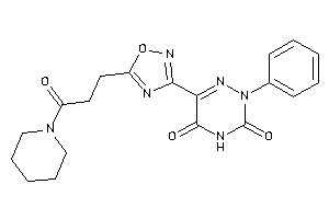 6-[5-(3-keto-3-piperidino-propyl)-1,2,4-oxadiazol-3-yl]-2-phenyl-1,2,4-triazine-3,5-quinone