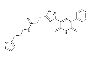 3-[3-(3,5-diketo-2-phenyl-1,2,4-triazin-6-yl)-1,2,4-oxadiazol-5-yl]-N-[3-(2-furyl)propyl]propionamide