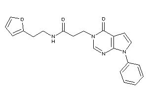 N-[2-(2-furyl)ethyl]-3-(4-keto-7-phenyl-pyrrolo[2,3-d]pyrimidin-3-yl)propionamide