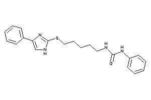 1-phenyl-3-[5-[(4-phenyl-1H-imidazol-2-yl)thio]pentyl]urea