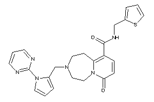 7-keto-3-[[1-(2-pyrimidyl)pyrrol-2-yl]methyl]-N-(2-thenyl)-1,2,4,5-tetrahydropyrido[2,1-g][1,4]diazepine-10-carboxamide