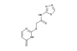 2-[(6-keto-1H-pyrimidin-2-yl)thio]-N-(1,3,4-thiadiazol-2-yl)acetamide