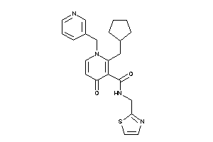 2-(cyclopentylmethyl)-4-keto-1-(3-pyridylmethyl)-N-(thiazol-2-ylmethyl)nicotinamide