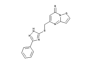 Image of 5-[[(3-phenyl-1H-1,2,4-triazol-5-yl)thio]methyl]isoxazolo[2,3-a]pyrimidin-7-one