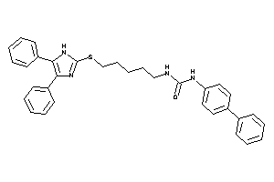 Image of 1-[5-[(4,5-diphenyl-1H-imidazol-2-yl)thio]pentyl]-3-(4-phenylphenyl)urea