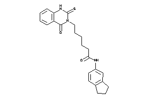 N-indan-5-yl-6-(4-keto-2-thioxo-1H-quinazolin-3-yl)hexanamide