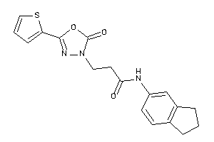 N-indan-5-yl-3-[2-keto-5-(2-thienyl)-1,3,4-oxadiazol-3-yl]propionamide