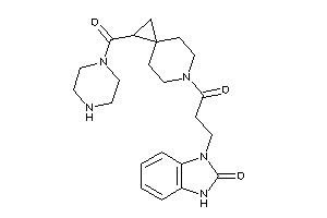 3-[3-keto-3-[1-(piperazine-1-carbonyl)-6-azaspiro[2.5]octan-6-yl]propyl]-1H-benzimidazol-2-one