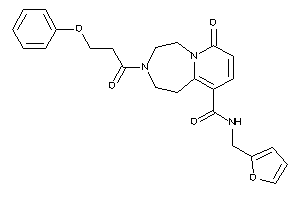 N-(2-furfuryl)-7-keto-3-(3-phenoxypropanoyl)-1,2,4,5-tetrahydropyrido[2,1-g][1,4]diazepine-10-carboxamide