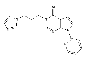 Image of [3-(3-imidazol-1-ylpropyl)-7-(2-pyridyl)pyrrolo[2,3-d]pyrimidin-4-ylidene]amine