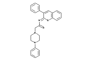 N-(3-phenylchromen-2-ylidene)-2-(4-phenylpiperazino)acetamide