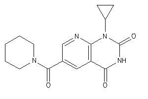 1-cyclopropyl-6-(piperidine-1-carbonyl)pyrido[2,3-d]pyrimidine-2,4-quinone