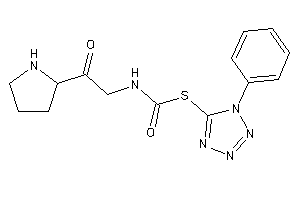 Image of N-(2-keto-2-pyrrolidin-2-yl-ethyl)thiocarbamic Acid S-(1-phenyltetrazol-5-yl) Ester