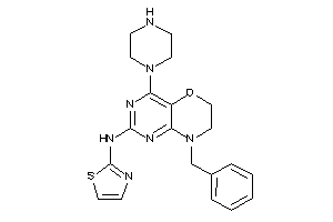 Image of (8-benzyl-4-piperazino-6,7-dihydropyrimido[5,4-b][1,4]oxazin-2-yl)-thiazol-2-yl-amine